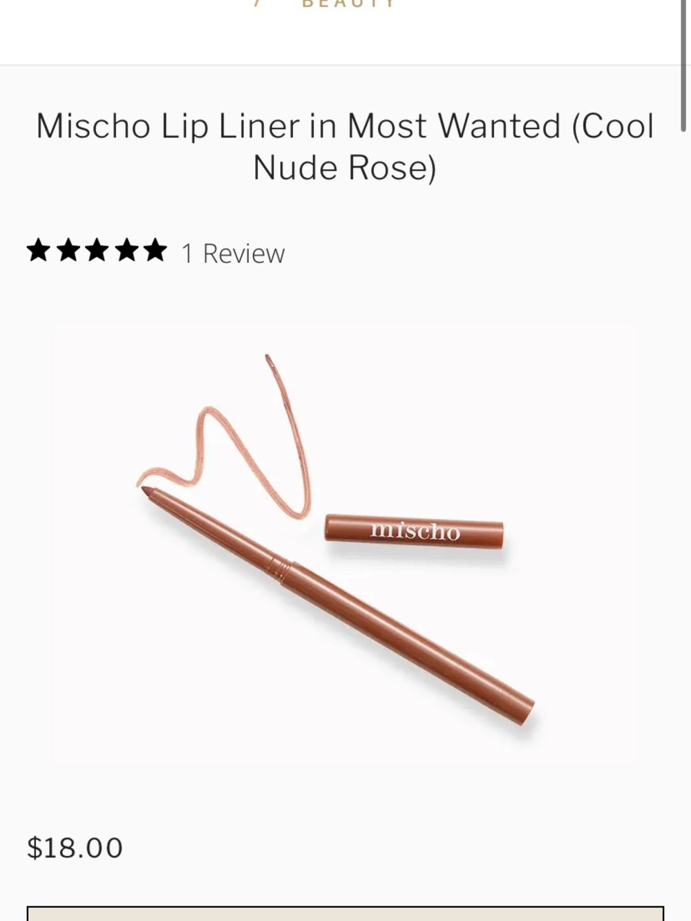 Mischo Lip Liner in Most Wanted (Cool Nude Rose)